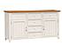 Provensálská komoda LEVANDE SLIM K2P z masivu krémová