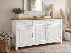 Provensálská komoda LEVANDE SLIM K3P z masivu bílá