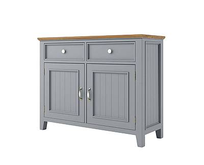 Provensálská komoda LEVANDE SLIM K4P z masivu šedomodrá