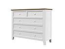 Provensálská komoda LEVANDE SLIM K8P5S z masivu: bílá