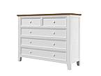 Provensálská komoda LEVANDE SLIM K8P5S z masivu: bílá