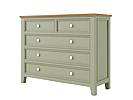 Provensálská komoda PROVENCE K8P5S z masivu olivová
