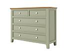 Provensálská komoda PROVENCE K8P5S z masivu olivová