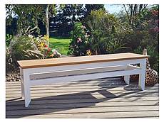 Provensálská lavice LEVANDE z masivu 120 cm bílá