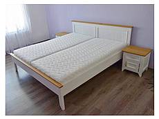 Provensálská postel LEVANDE L1P z masivu bílá 100 x 200 cm