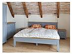 Provensálská postel LEVANDE L1P z masivu šedomodrá 120 x 200 cm