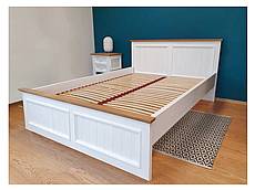 Provensálská postel LEVANDE L4P z masivu bílá 140 x 200 cm