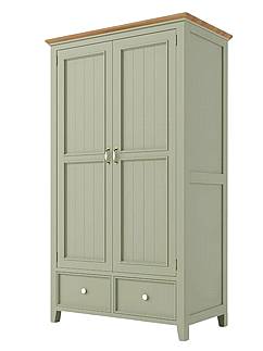 Provensálská skříň LEVANDE AIR W6P kombinovaná olivová