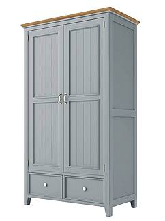 Provensálská skříň LEVANDE AIR W6P policová šedomodrá