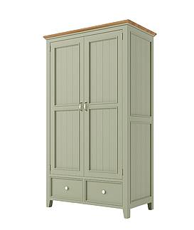 Provensálská skříň LEVANDE W6P kombinovaná olivová