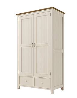 Provensálská skříň LEVANDE W6P policová krémová