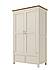 Provensálská skříň LEVANDE W6P se šatní tyčí krémová
