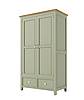 Provensálská skříň LEVANDE W6P se šatní tyčí olivová