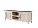 Provensálský TV stolek LEVANDE K6P z masivu krémový