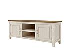 Provensálský TV stolek LEVANDE K6P z masivu krémový