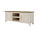 Provensálský TV stolek LEVANDE K6P z masivu krémový