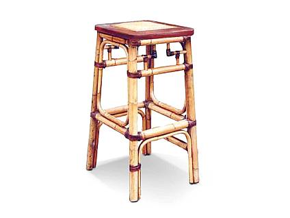 Ratanová barová židle XIAMEN bez opěradla