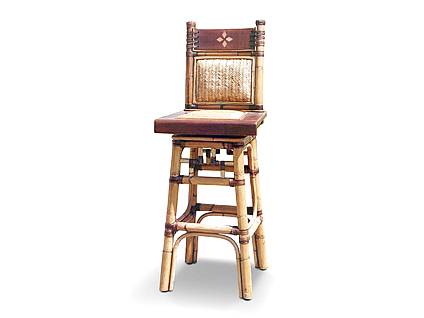 Ratanová barová židle XIAMEN otáčecí
