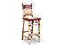 Ratanová barová židle XIAMEN s opěradlem
