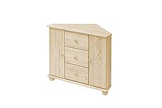 Rohová komoda z masivu Nikolas 2D3S/R více odstínů