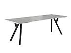Rozkládací jídelní stůl MERLIN beton/černý 90 (240) x 90 cm.