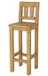 Rustikální barová židle Classic Wood SIL10