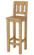 Rustikální barová židle Classic Wood SIL10
