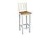 Rustikální barová židle Classic Wood WHITE SIL10