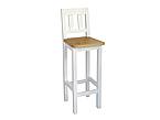 Rustikální barová židle Classic Wood WHITE SIL10
