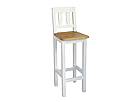 Rustikální barová židle Classic Wood WHITE SIL10