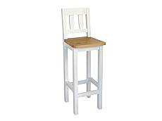 Rustikální barová židle Classic Wood WHITE SIL10
