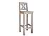 Rustikální barová židle POPRAD WHITE SIL23