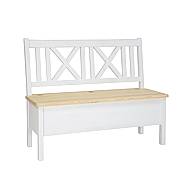 Rustikální jídelní lavice Classic Wood WHITE SIL13A 100 cm