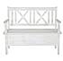 Rustikální jídelní lavice Classic Wood WHITE SIL13B 100 cm s područkami
