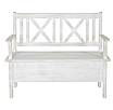 Rustikální jídelní lavice Classic Wood WHITE SIL13B 150 cm s područkami