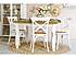Rustikální jídelní stůl Classic Wood WHITE MES01A 140x80 cm