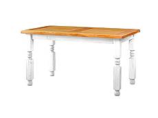 Rustikální jídelní stůl Classic Wood WHITE MES01B 140x80 cm