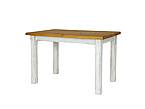 Rustikální jídelní stůl Classic Wood WHITE MES02 80x80 cm