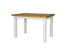Rustikální jídelní stůl Classic Wood WHITE MES02A 120x80cm