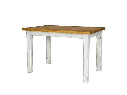 Rustikální jídelní stůl Classic Wood WHITE MES02A 160x80 cm
