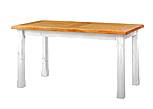 Rustikální jídelní stůl Classic Wood WHITE MES02B 80x80 cm