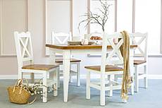 Rustikální jídelní stůl Classic Wood WHITE MES03A 200X100 cm