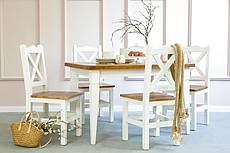 Rustikální jídelní stůl Classic Wood WHITE MES03A 200X100 cm