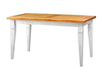 Rustikální jídelní stůl Classic Wood WHITE MES03B 120X80 cm
