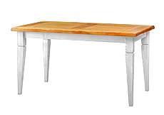 Rustikální jídelní stůl Classic Wood WHITE MES03B 160X80 cm