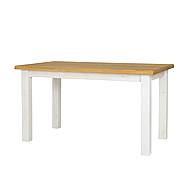 Rustikální jídelní stůl Classic Wood WHITE MES13A 140x80 cm