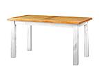 Rustikální jídelní stůl Classic Wood WHITE MES13B 120x80 cm