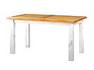 Rustikální jídelní stůl Classic Wood WHITE MES13B 140x80 cm