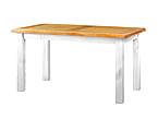Rustikální jídelní stůl Classic Wood WHITE MES13B 140x80 cm