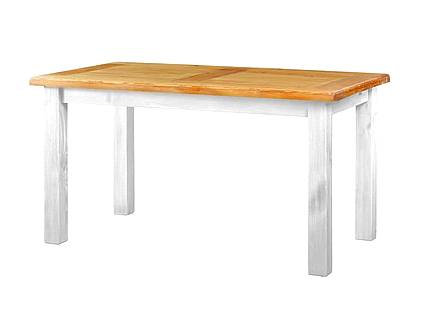 Rustikální jídelní stůl Classic Wood WHITE MES13B 80x80 cm